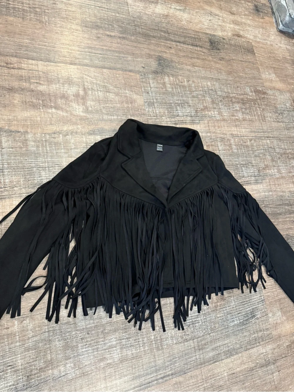 Women’s Faux Suede Tassel Jacket - Picture 2 of 4